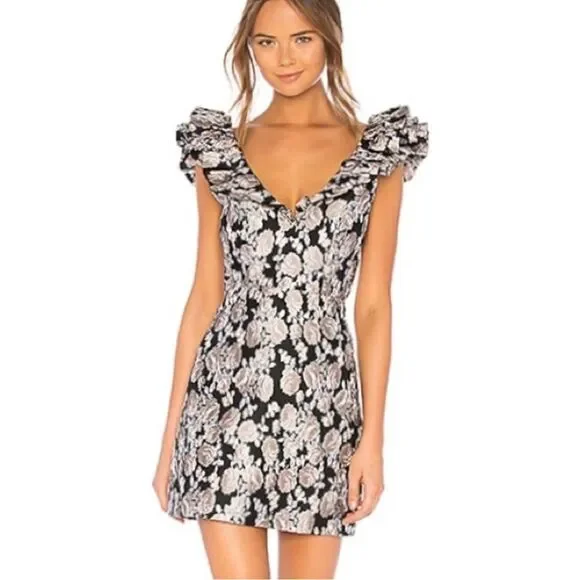 free people Saylor classic fit v neckfloral mini  Dress size small - Picture 1 of 8